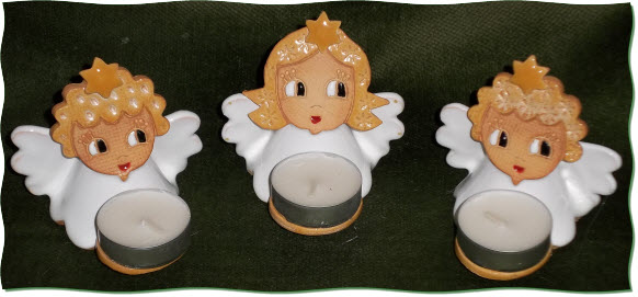 Svícínek andílek s čajovou svíčkou