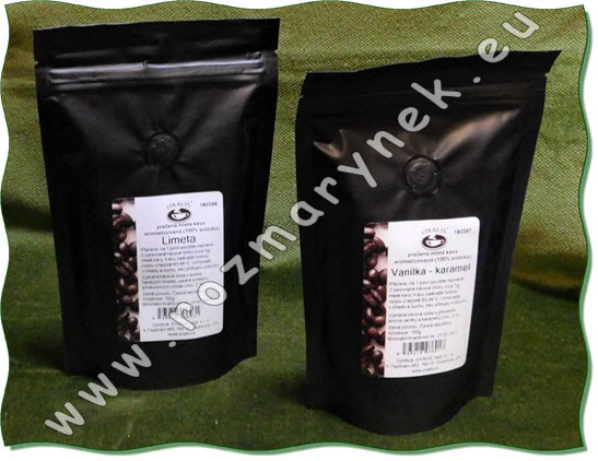 Oxalis ochucená mletá káva 150g: Limeta, Vanilka - karamel