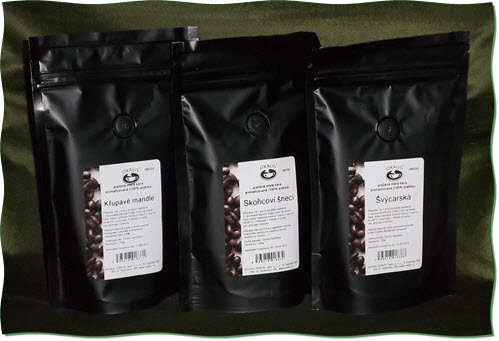 Oxalis ochucené mleté kávy 150g: Křupavé mandle, Skořicoví šneci a Švýcarská