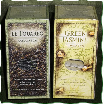 Grešík, ochucené zelené čaje - Le Touareg a Green Jasmine