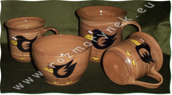 S22: Dvoubarevná keramika dekor kos