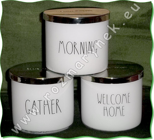 GC205: Modern Farmhouse: 3-knoty (411g, sojový vosk): GATHER-Cherry Pie, MORNING-Buttermilk Pancakes, WELCOME HOME-Butter Cake