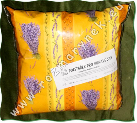 FP11: Polštář pro voňavé sny s květem levandule (žlutý 2)