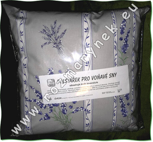 FP14: Polštář pro voňavé sny s květem levandule (šedý)