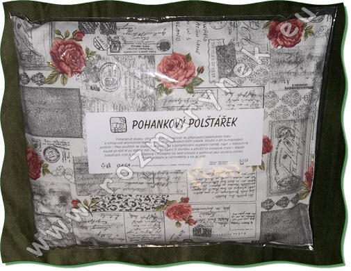 PP12: Pohankový polštářek - dopisy s růží