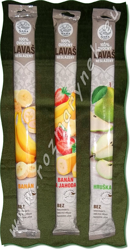 ZD09: Ovocné trubičky bez curku 140g: Banán, Banán+jahoda, Hruška